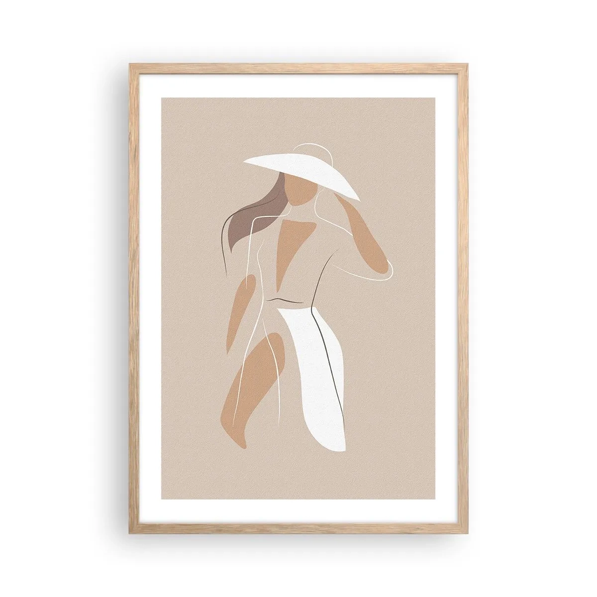 Een poster in een licht eiken lijst - Mode is leuk - 50x70 cm