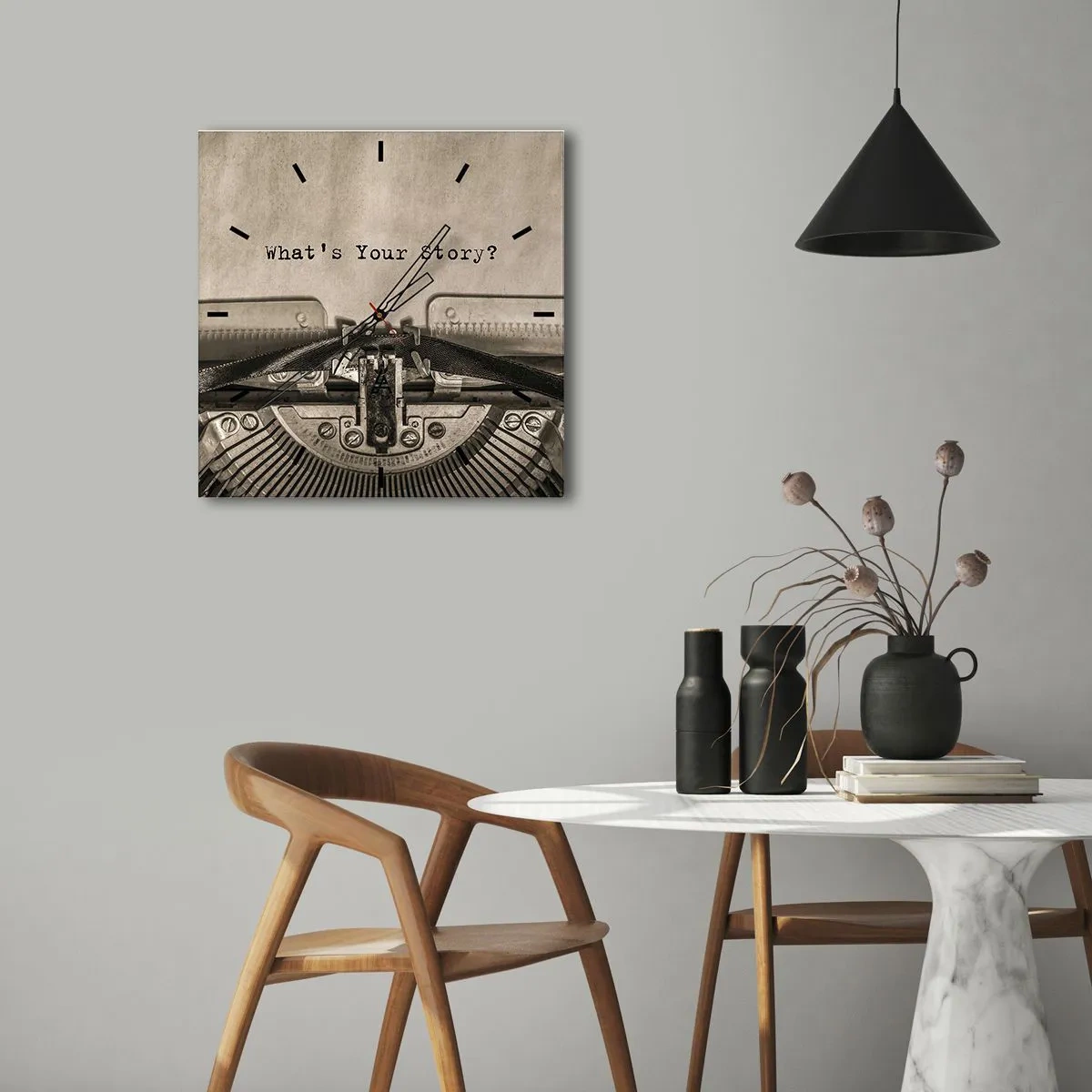 Wandklok - Klok - Vertel het mee - 40x40 cm