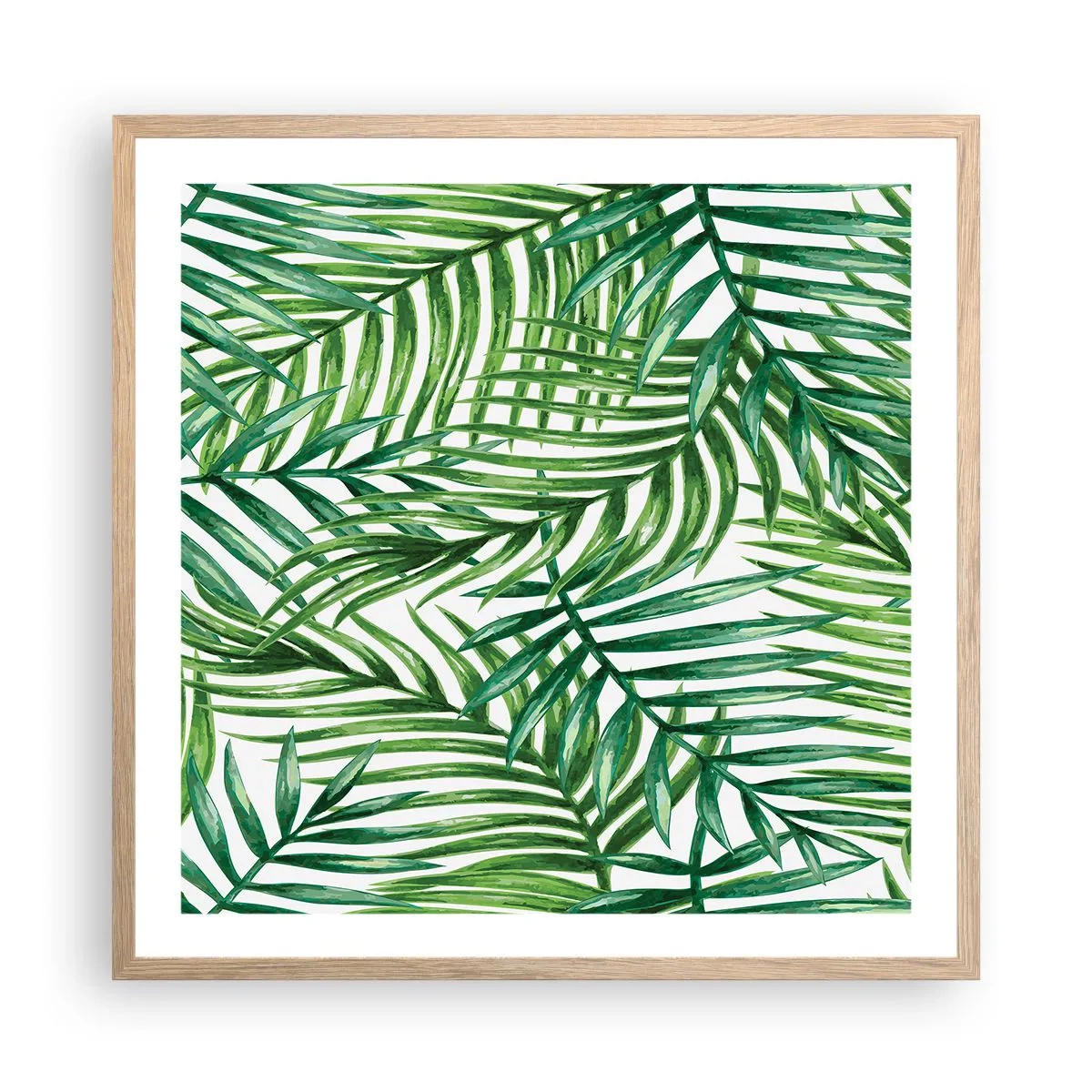 Een poster in een licht eiken lijst - Onder de groene luifel - 60x60 cm
