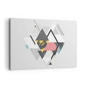 Schilderen op canvas - Variatie op driehoek en ruit - 100x70 cm