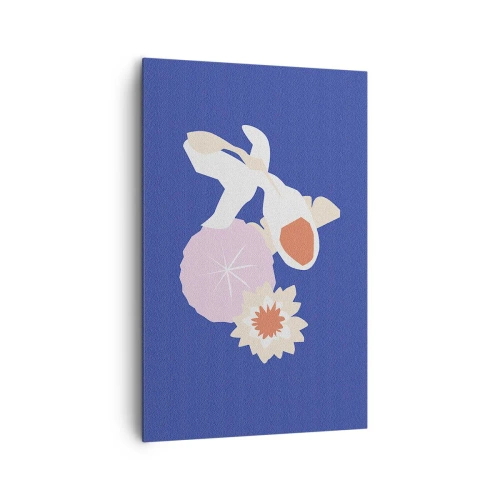 Schilderen op canvas - Compositie van bloemen en knoppen - 80x120 cm