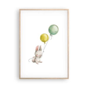 Een poster in een licht eiken lijst - Ik ga ook vliegen! - 70x100 cm