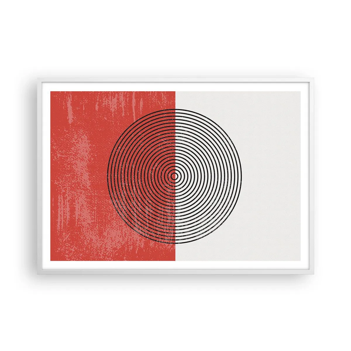 Poster in een witte lijst - Op de kop geslagen - 100x70 cm