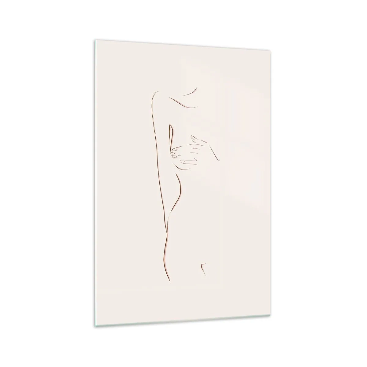 Schilderen op glas - De vorm van verlangen - 70x100 cm