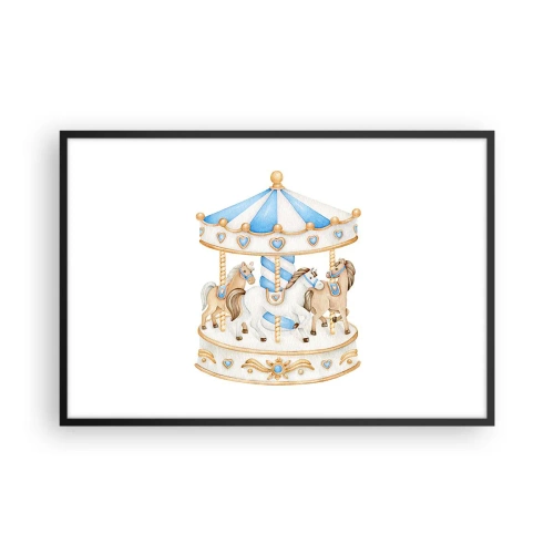 Poster in een zwarte lijst - Zoete jeugd - 91x61 cm