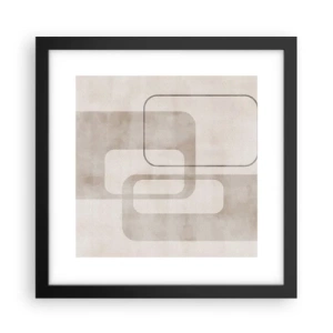 Poster in een zwarte lijst - Geometrische voeg - 30x30 cm