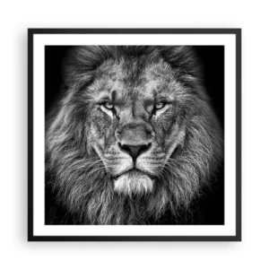 Poster in een zwarte lijst - In een kroningskleed - 60x60 cm