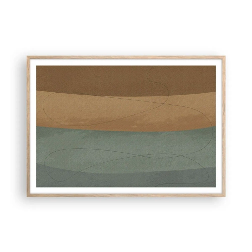 Een poster in een licht eiken lijst - Horizontale compositie - 100x70 cm