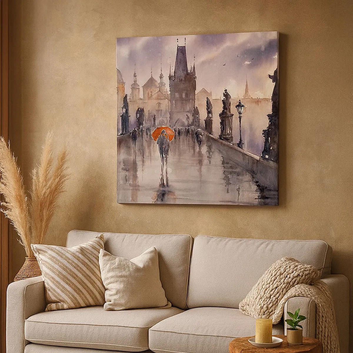 Schilderen op canvas - Mensen veranderen niet - 30x30 cm