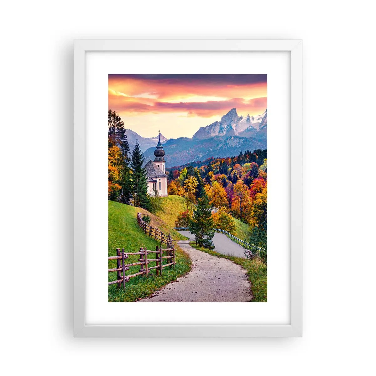 Poster in een witte lijst - Landschap zoals geschilderd - 30x40 cm