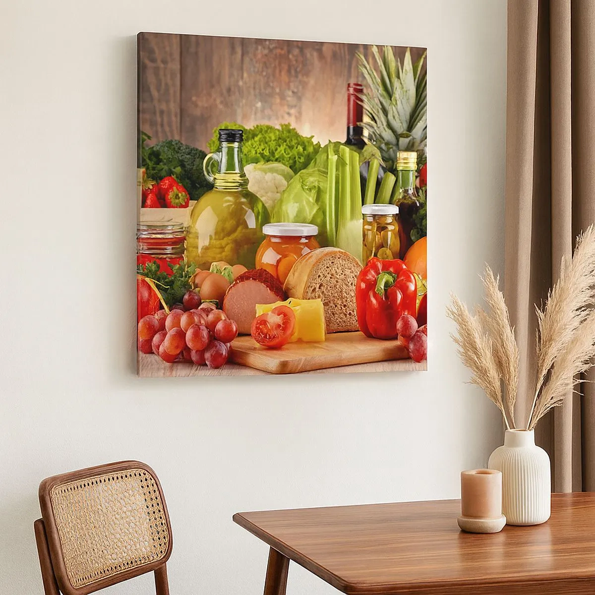 Schilderen op canvas - Gerookt, gebakken en gemarineerd - 30x30 cm