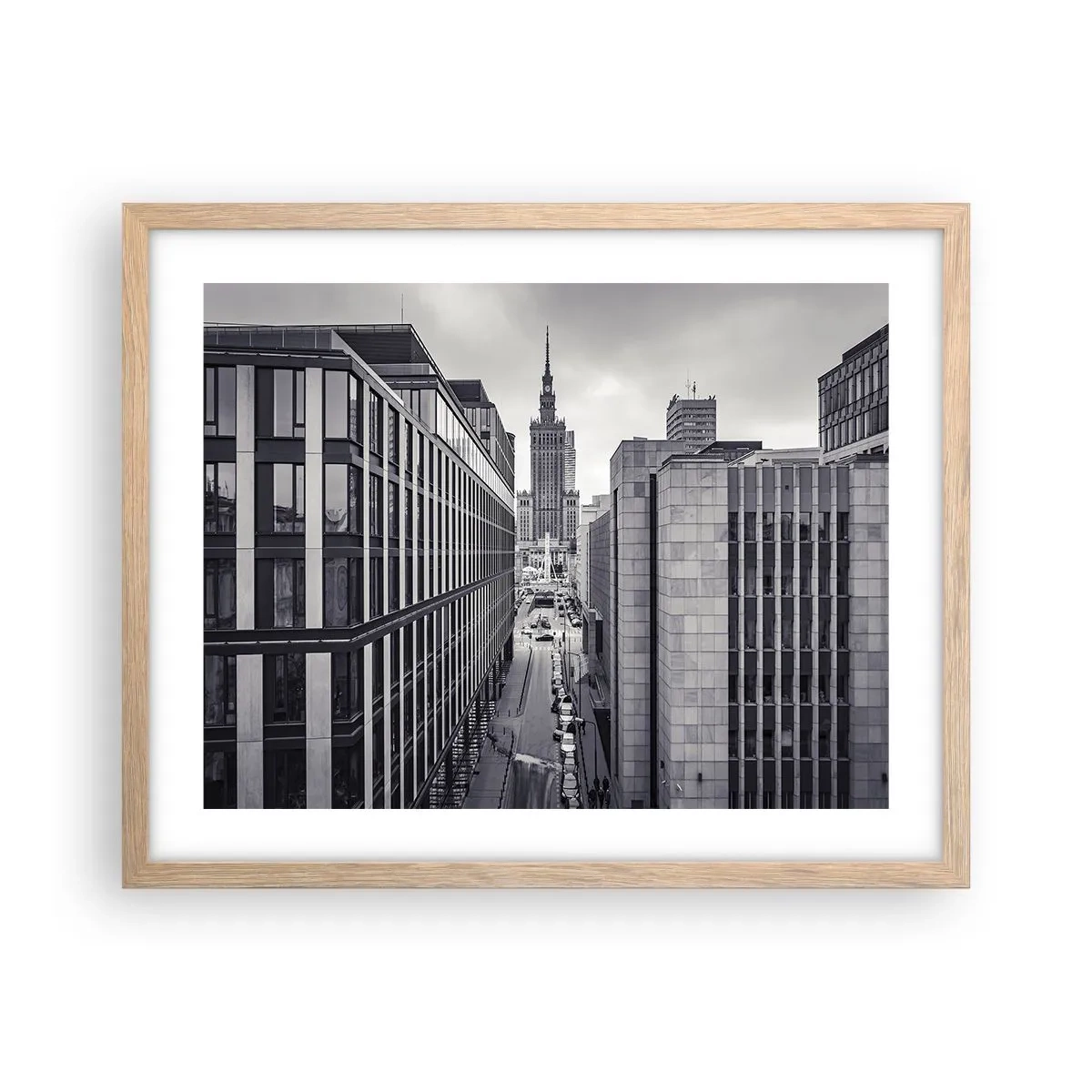 Een poster in een licht eiken lijst - Warschau vallei - 50x40 cm