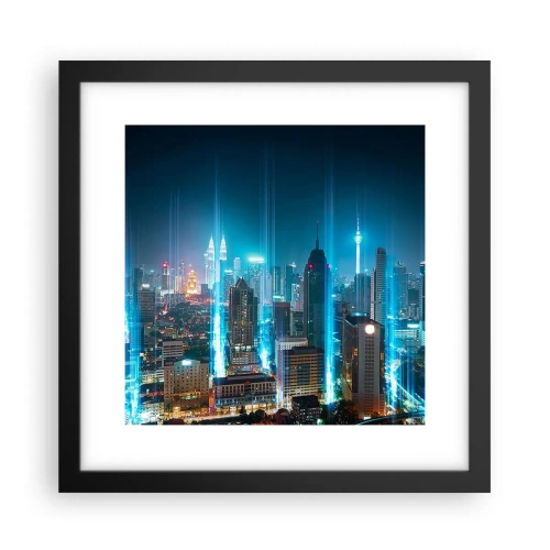 Poster in een zwarte lijst - Op z'n Berlijns naar de hemel - 30x30 cm