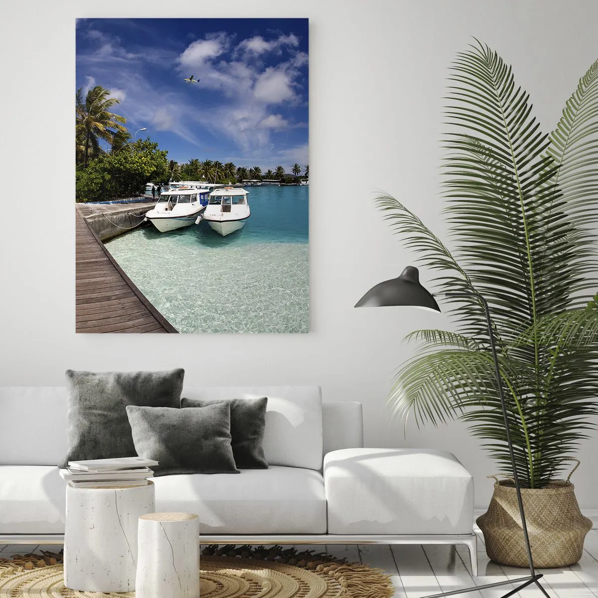 Schilderen op glas - Toch bestaat het paradijs - 50x70 cm