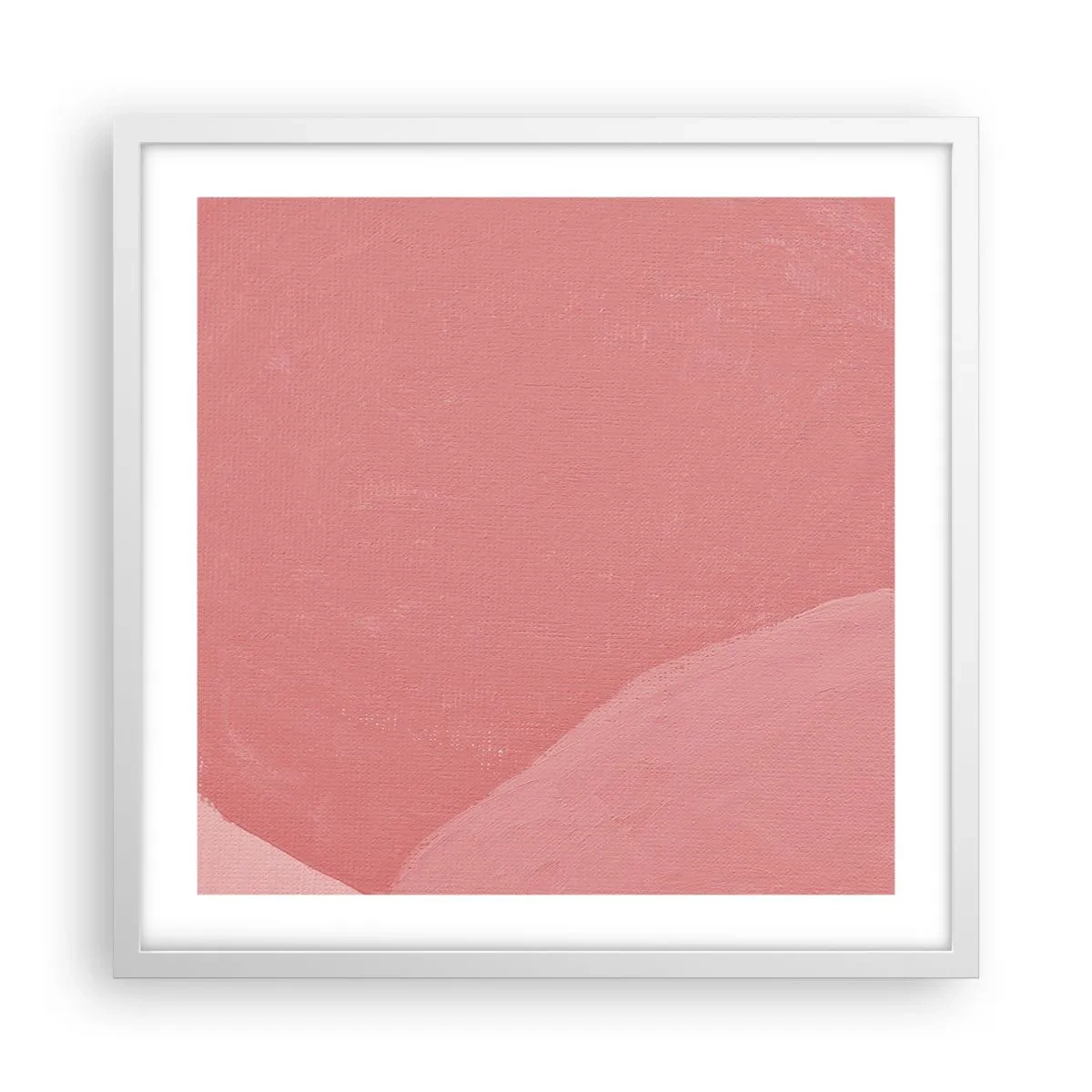 Poster in een witte lijst - Organische compositie in roze - 50x50 cm