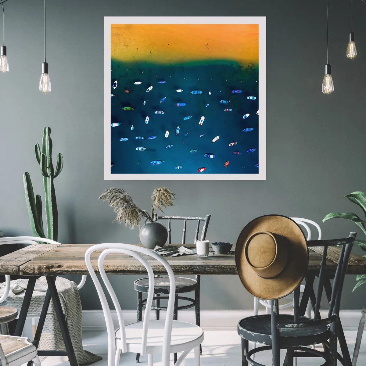 Poster - Vakantie spel - 50x50 cm