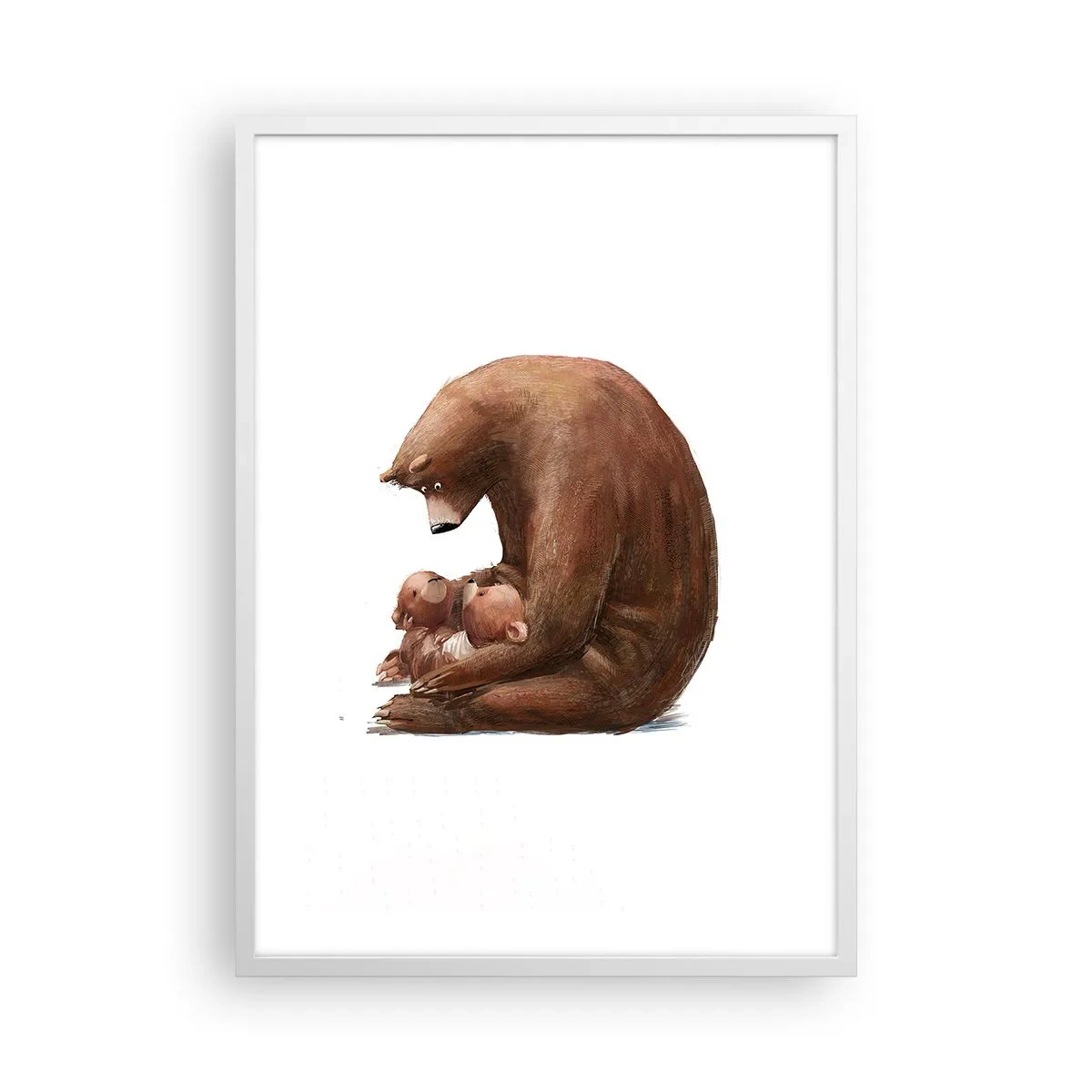 Poster in een witte lijst - Zoete dromen, kinderen - 50x70 cm
