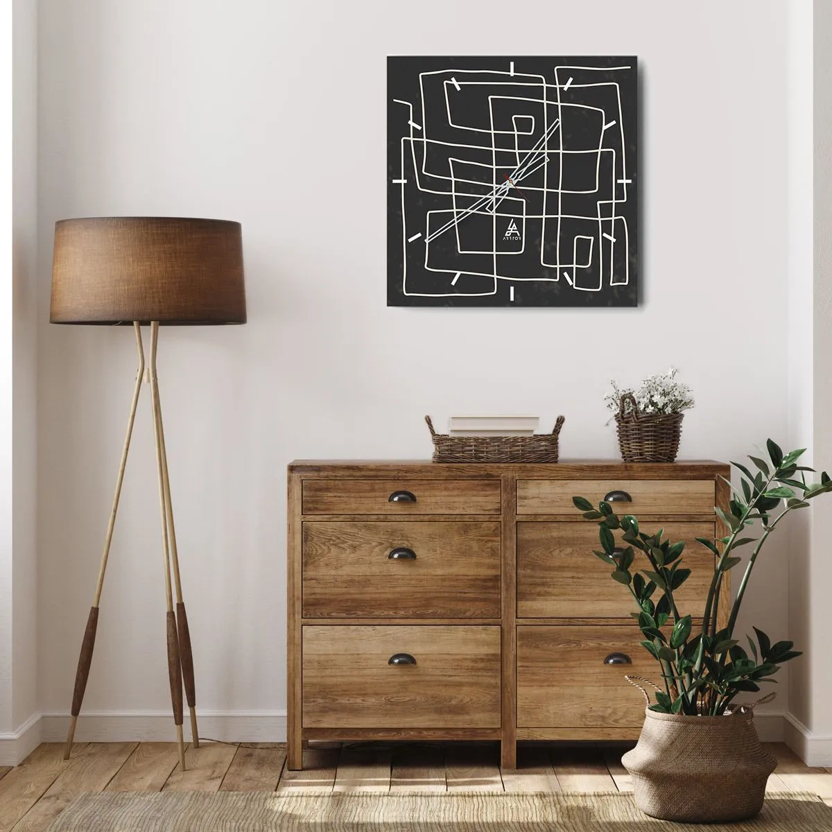 Wandklok - Klok - Niet zo eenvoudig - 40x40 cm