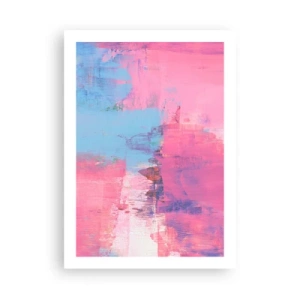 Poster - Roze, blauw en een vleugje licht - 50x70 cm