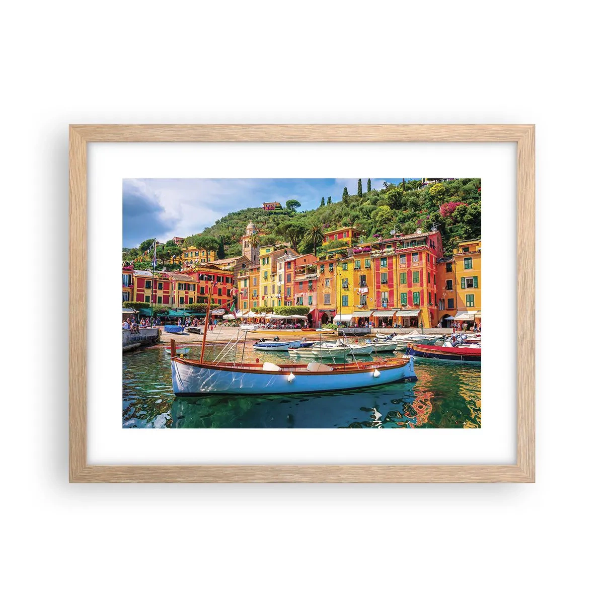 Een poster in een licht eiken lijst - Italiaanse ochtend - 40x30 cm