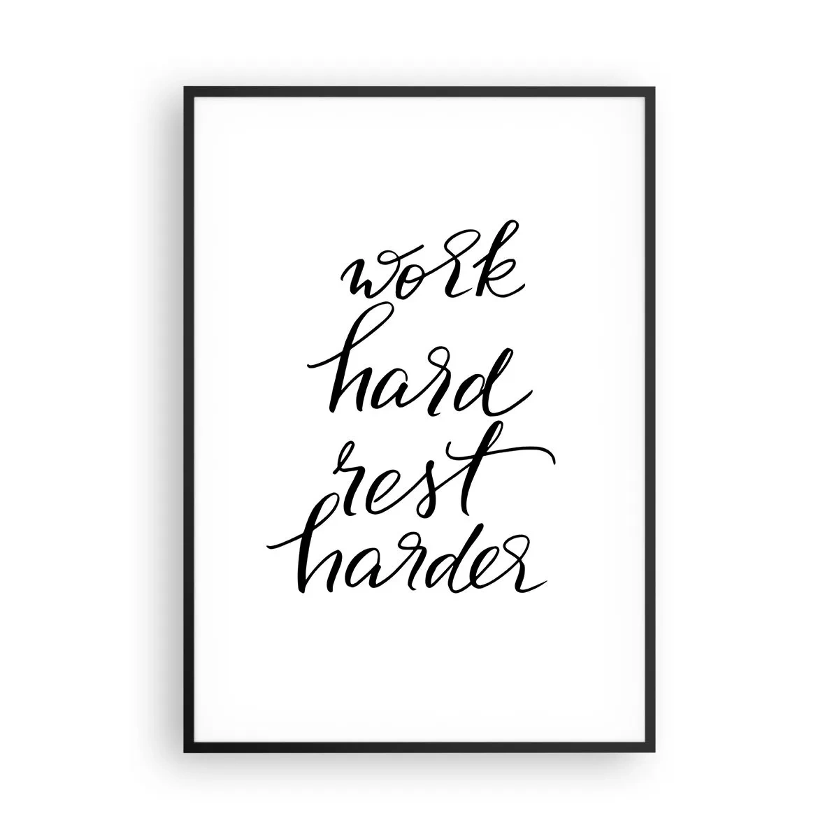 Poster in een zwarte lijst - Levensbalans - 70x100 cm