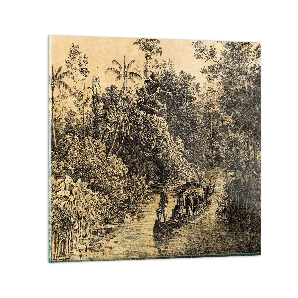 Schilderen op glas - Expeditie naar de bron - 60x60 cm