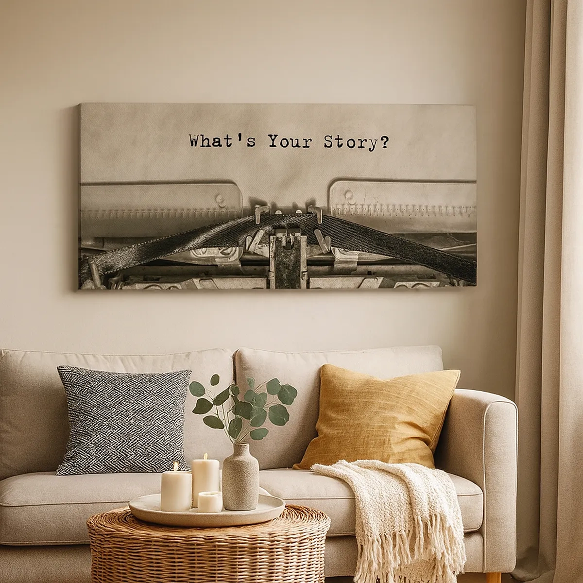 Schilderen op canvas - Vertel het mee - 30x30 cm