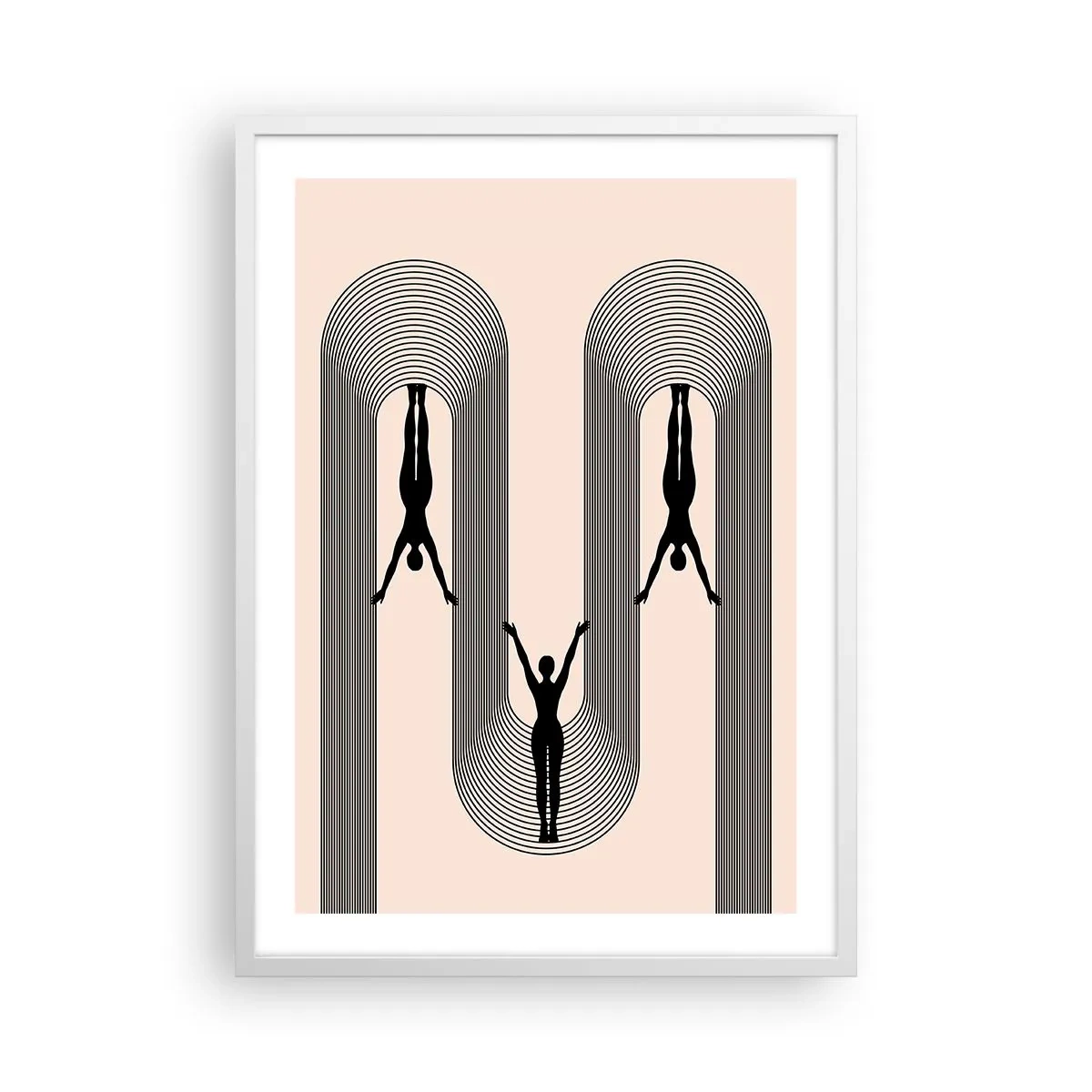 Poster in een witte lijst - Op zijn kop - 50x70 cm