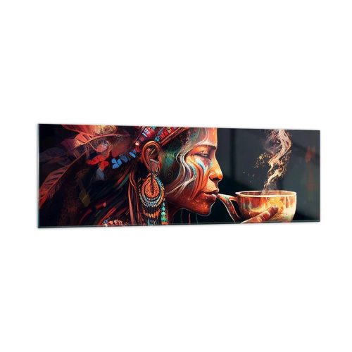 Schilderen op glas - Magisch ritueel - 160x50 cm