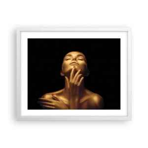 Poster in een witte lijst - Als gouden zijde - 50x40 cm