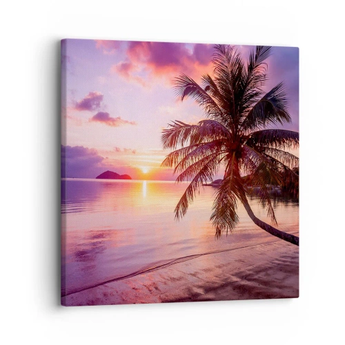 Schilderen op canvas - Geluk tot aan de horizon - 30x30 cm