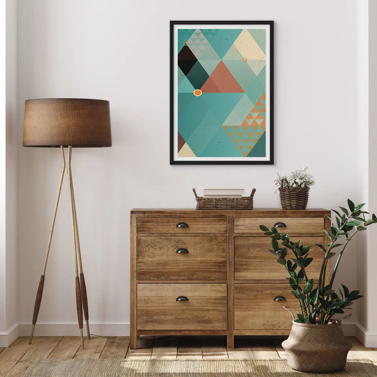 Poster in een zwarte lijst - Eenheid van veelheid, veelheid van eenheid - 40x50 cm