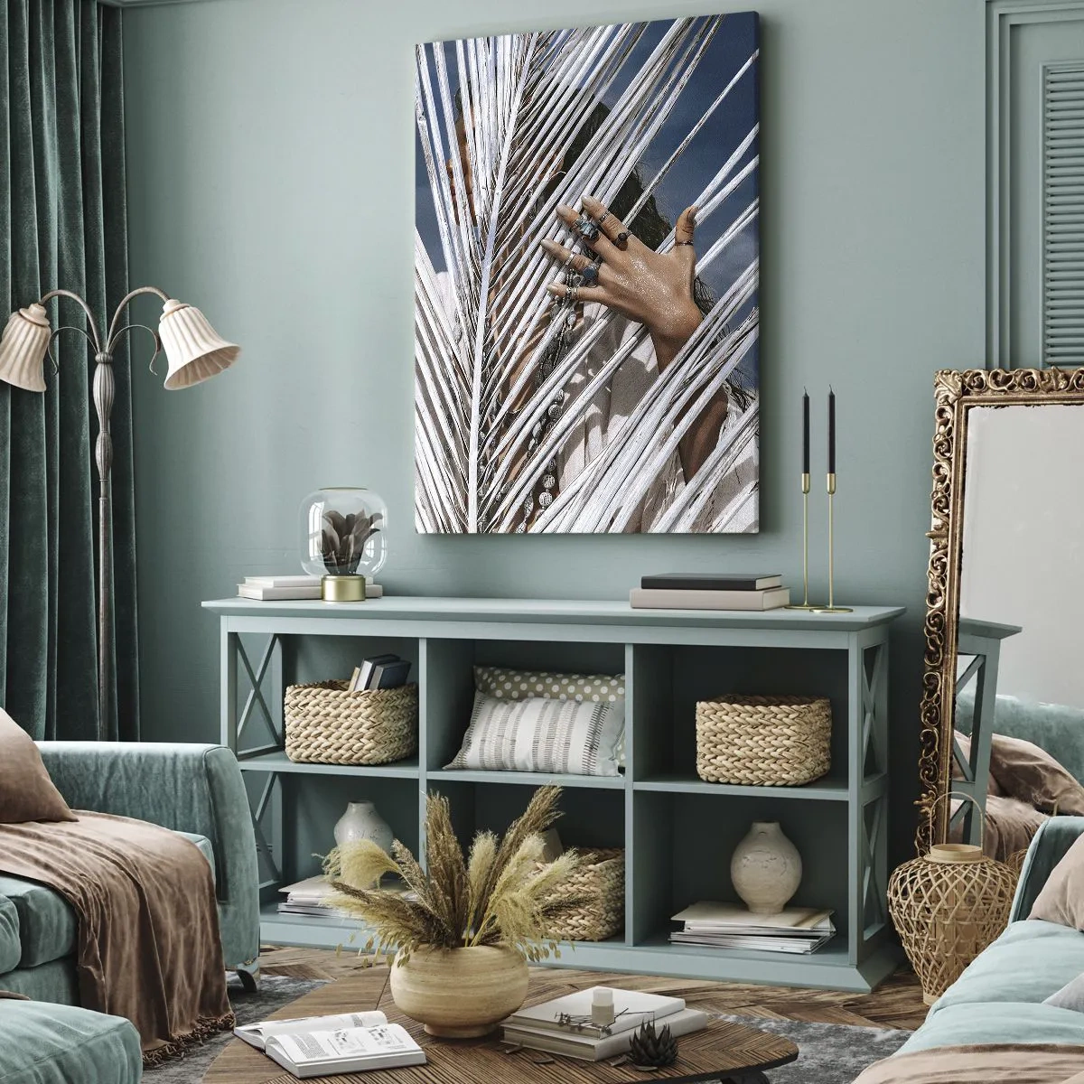 Schilderen op canvas - Het meisje van de sjamaan? - 45x80 cm