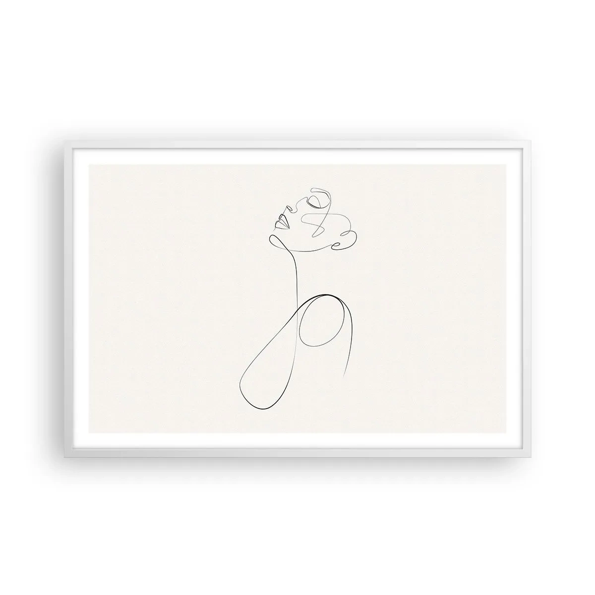 Poster in een witte lijst - Loopt in dromen - 91x61 cm