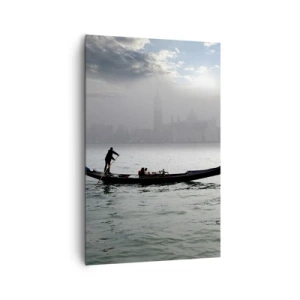 Schilderen op canvas - Een fantastische stad van water en mist - 80x120 cm
