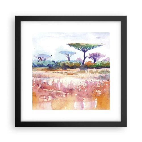 Poster in een zwarte lijst - Savanne kleuren - 30x30 cm