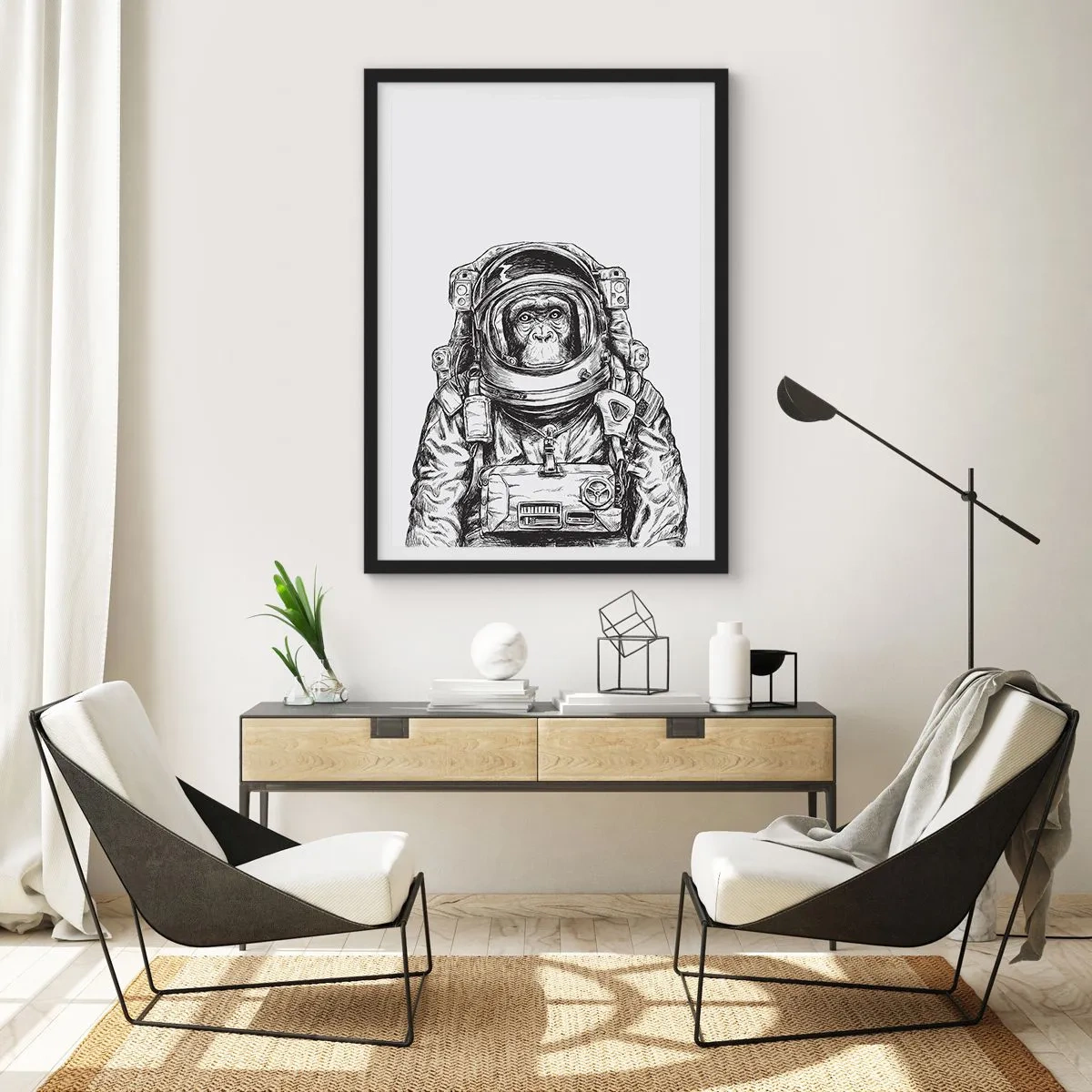 Poster in een zwarte lijst - Alternatieve evolutie - 40x50 cm