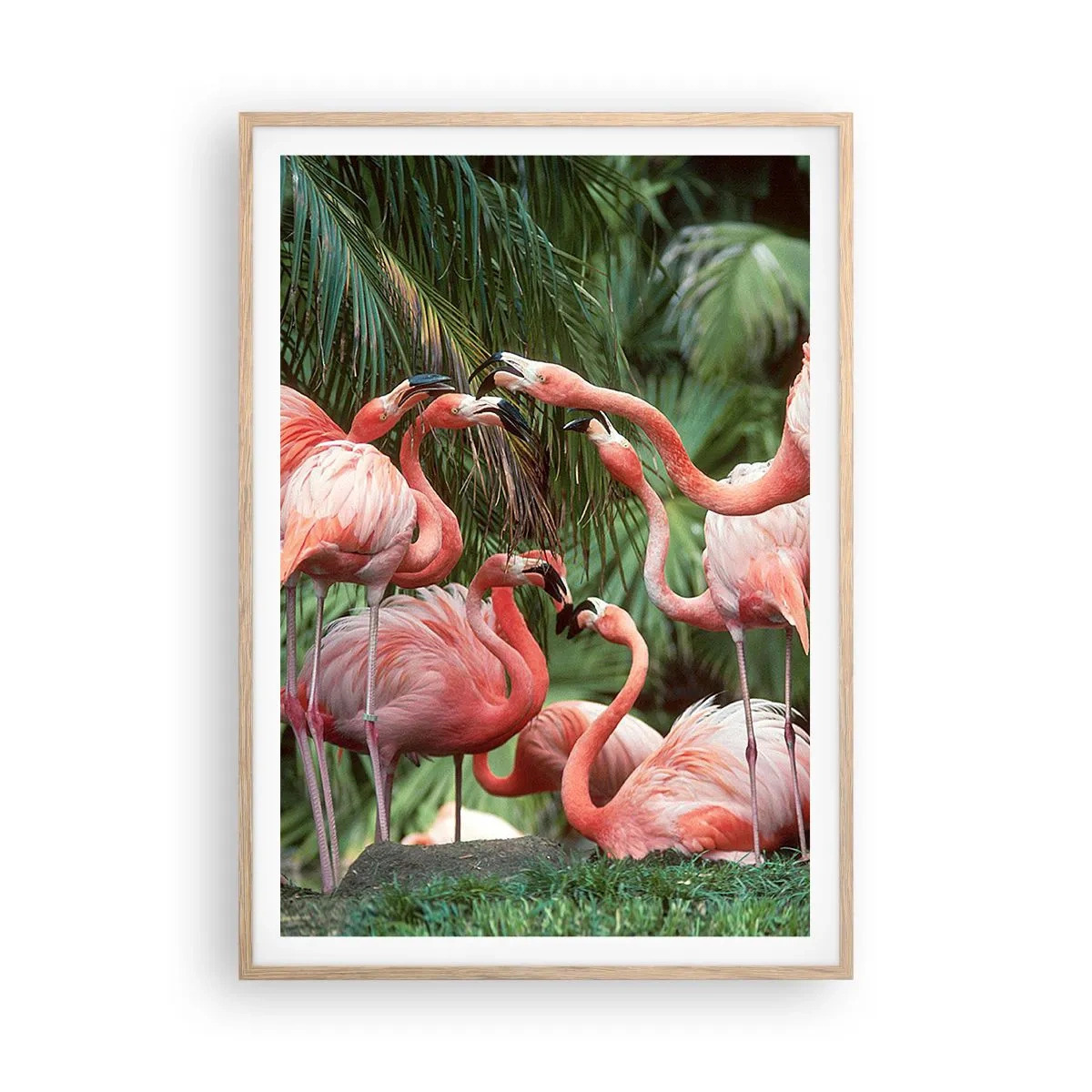 Een poster in een licht eiken lijst - Middag roddels - 70x100 cm