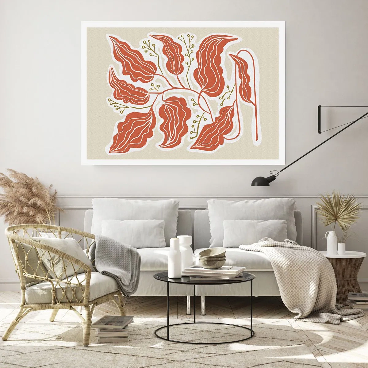 Poster - Folk en koraal - 91x61 cm