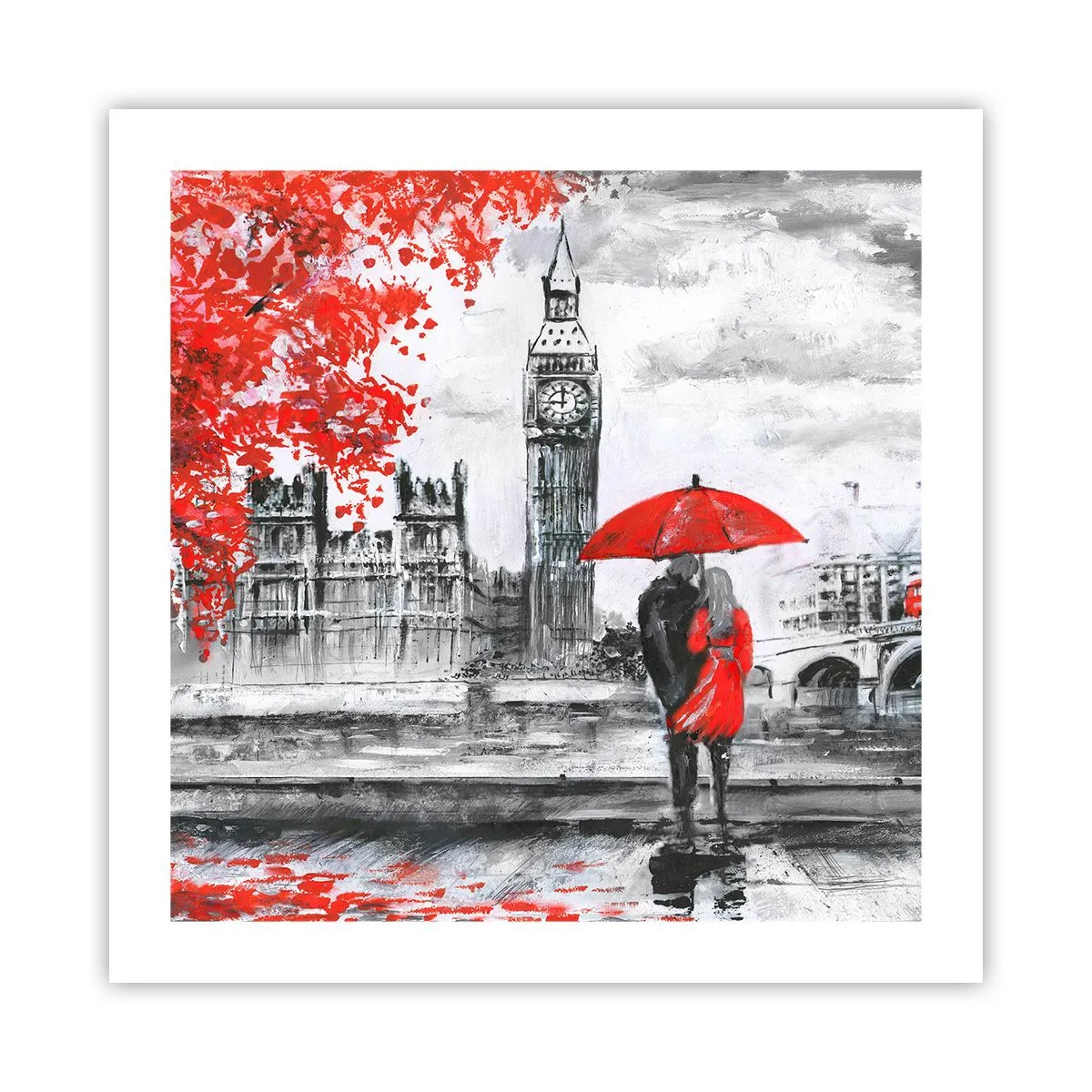 Poster - Verliefd op Londen - 50x50 cm
