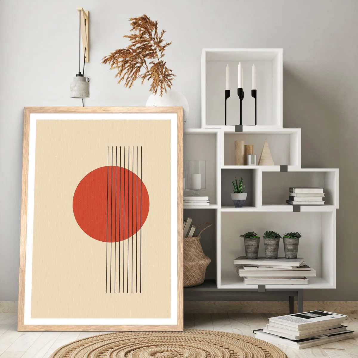 Een poster in een licht eiken lijst - Opnieuw en opnieuw en verder - 61x91 cm