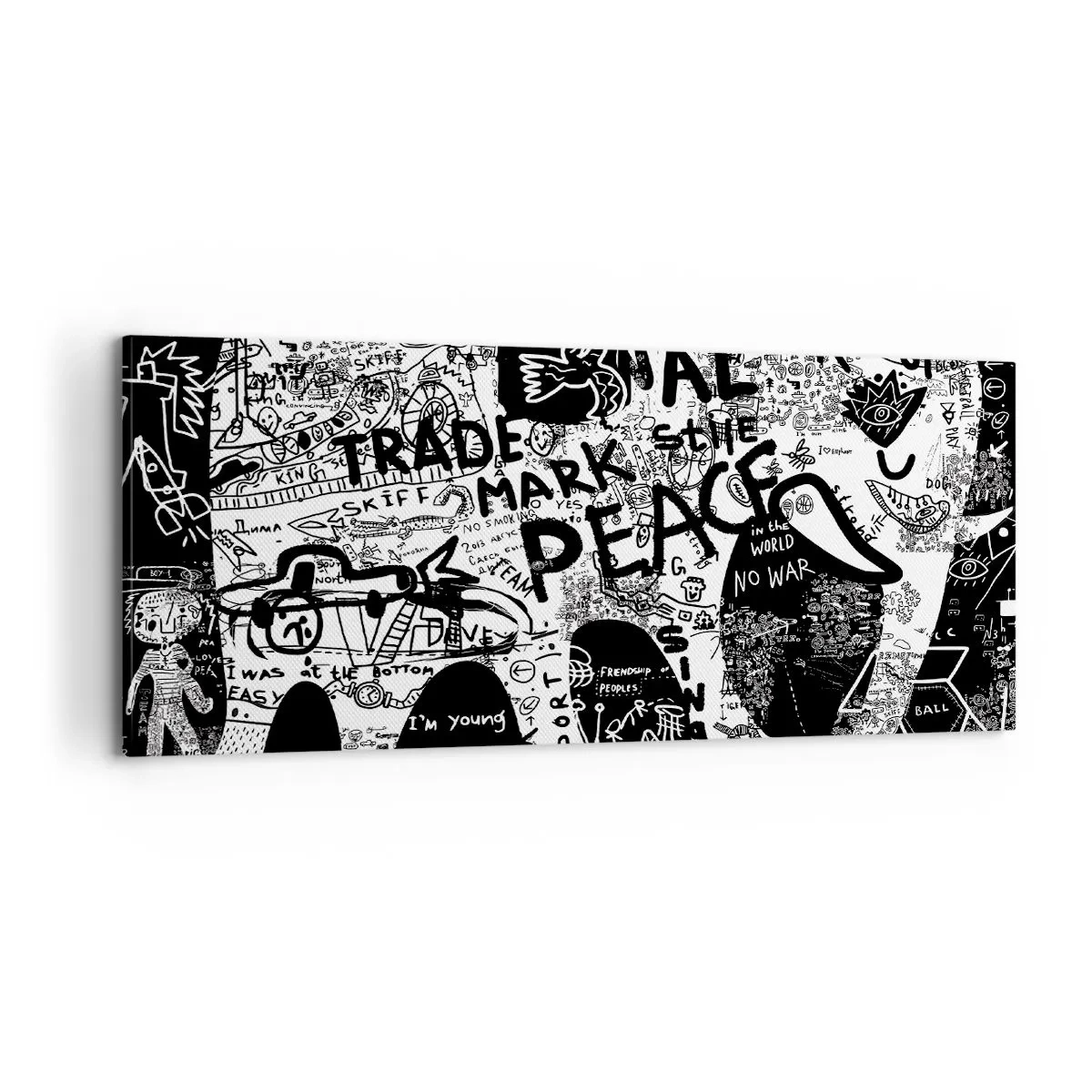 Schilderen op canvas - Rijke straatwereld - 100x40 cm