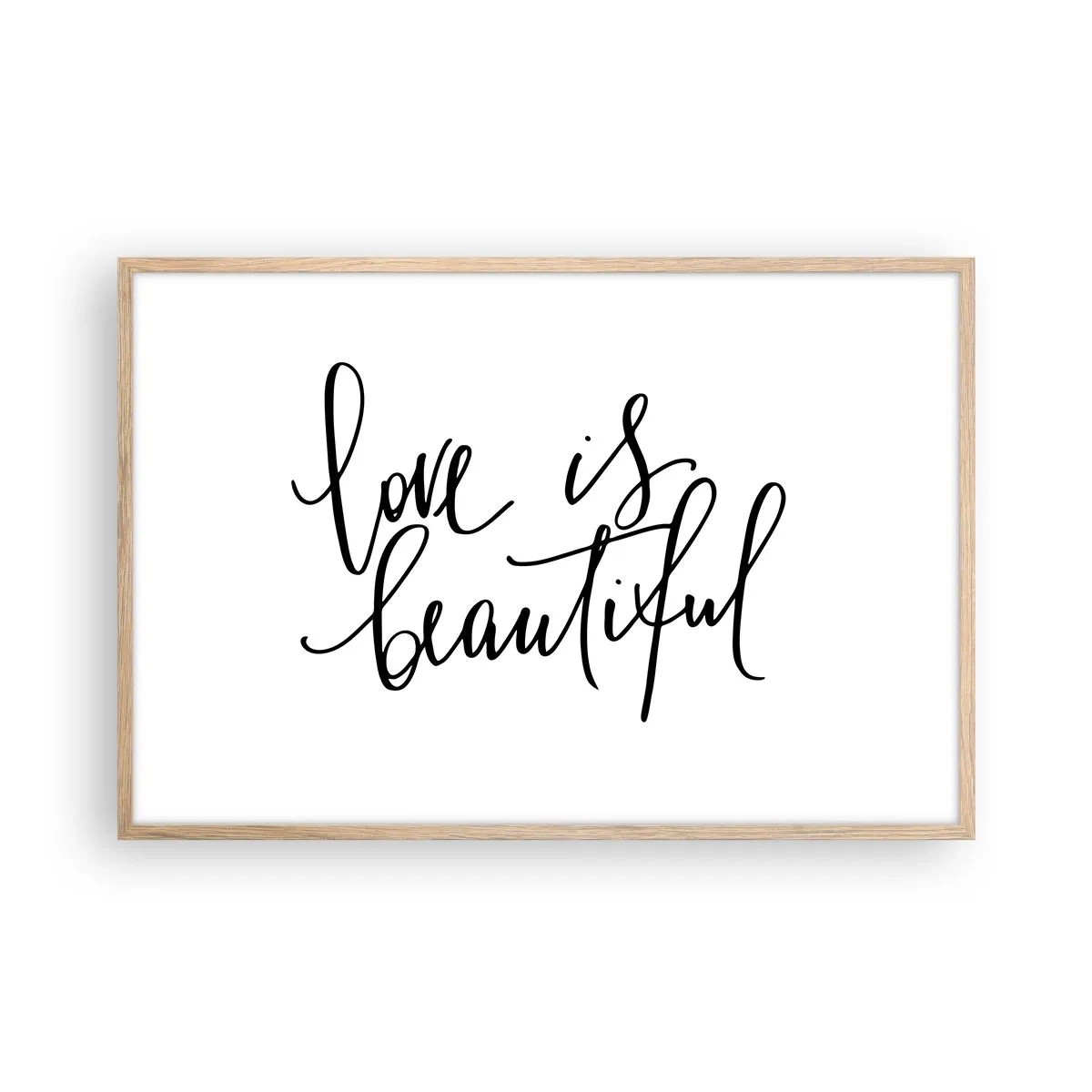 Een poster in een licht eiken lijst - Lees en herhaal - 91x61 cm