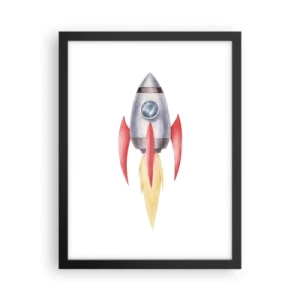 Poster in een zwarte lijst - Hoger, sneller, verder - 30x40 cm