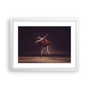 Poster in een witte lijst - Een prima ballerina - 40x30 cm