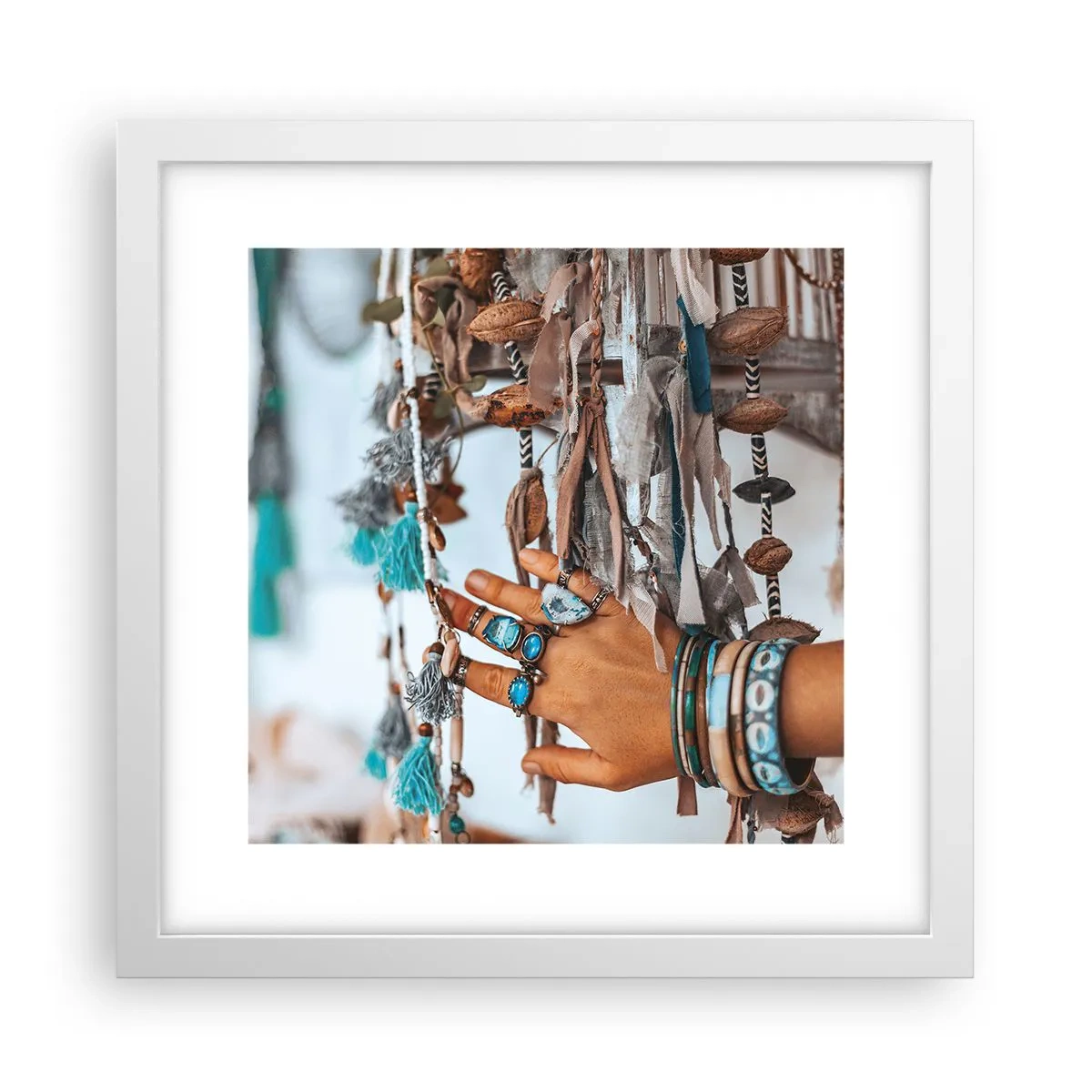 Poster in een witte lijst - Lokale schatten - 30x30 cm