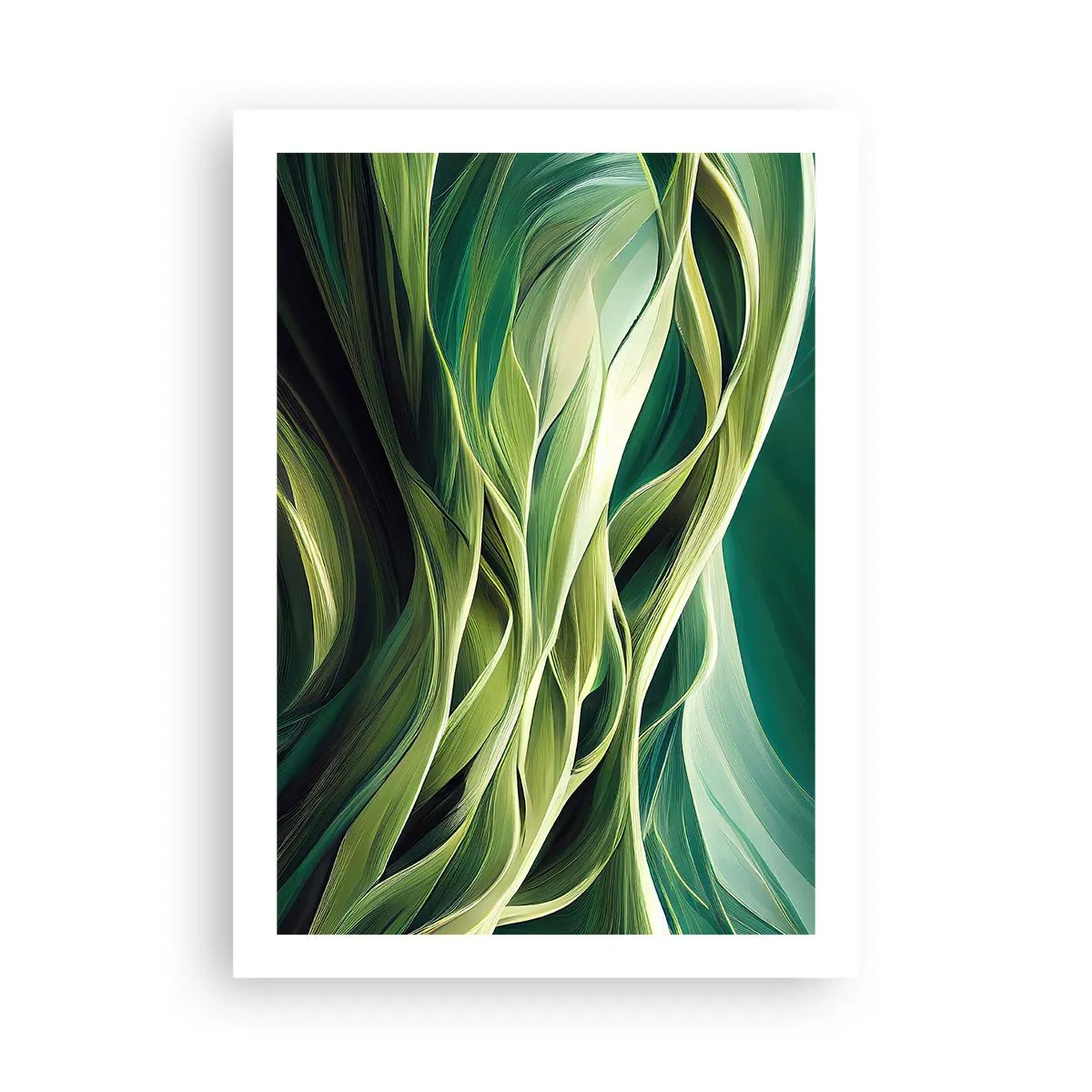 Poster - Abstract groen spel - 50x70 cm