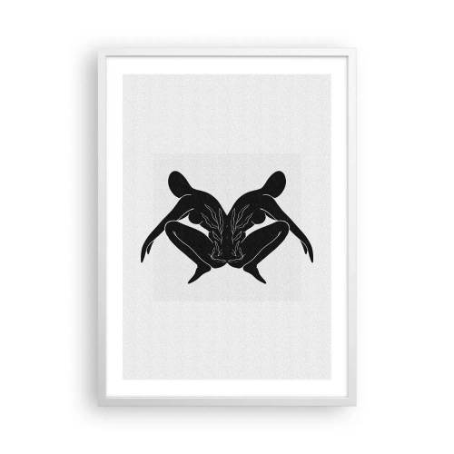 Poster in een witte lijst - Een gemeenschappelijke ziel - 50x70 cm