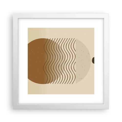 Poster in een witte lijst - Over de oorsprong van geometrische figuren - 30x30 cm