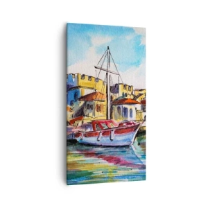 Schilderen op canvas - Regenboogmiddag - 55x100 cm
